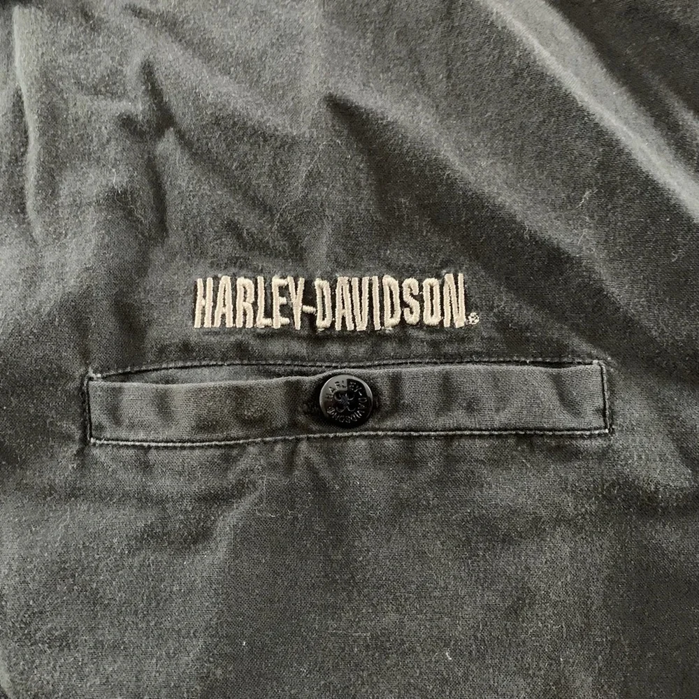 Harley-Davidson Y2K Oversized Menswear Eagle Pocket Embroidery Mechanic … - Picture 9 of 14